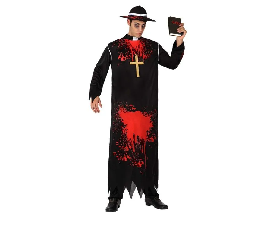 Jourdefete Déguisement De Curé Sanglant - M/L 1 Jourdefete Déguisement De Curé Sanglant - M/L