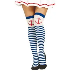 Jourdefete Bas Marins Rayés - Bleu Et Blanc