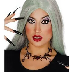 Jourdefete Collier Araignée Et Sa Toile