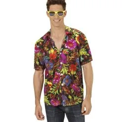 Jourdefete Chemise Hawaïenne Noir - Taille Au Choix