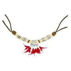 Jourdefete Collier à Plumes - Costume Indien -Déguisement Originaux Soldes 44129a