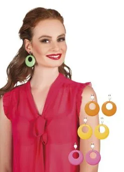 Jourdefete Boucles D'oreille Hippie Rétro - Différents Coloris