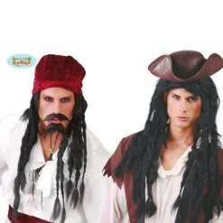 Jourdefete Perruque De Pirate Tresses Noires