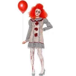 Jourdefete Déguisement Femme - Clown Vintage - Taille Au Choix