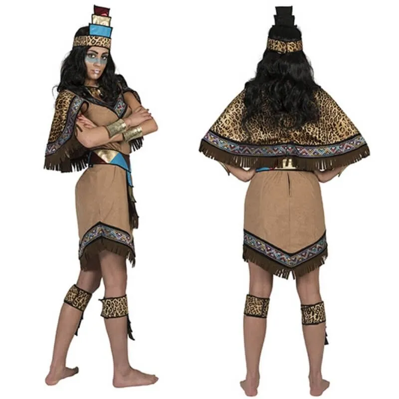 Jourdefete Déguisement Femme Aztèque - Taille Au Choix 2 Jourdefete Déguisement Femme Aztèque - Taille Au Choix – Image 2