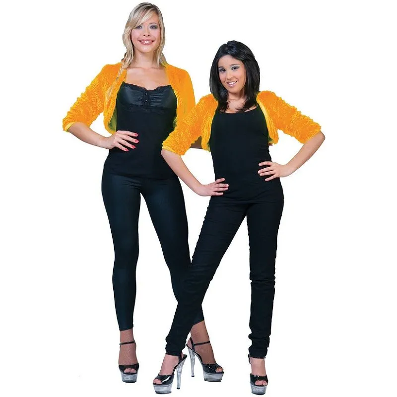 Jourdefete Boléro En Peluche Orange 1 Jourdefete Boléro En Peluche Orange