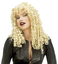 Jourdefete Perruque Cheveux Blonds Crêpés