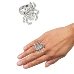 Jourdefete Bague Araignée Avec Strass -Déguisement Originaux Soldes 64403 bague araign e avec strass 2