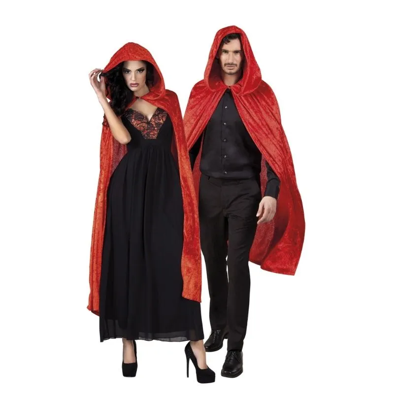 Jourdefete Cape Rouge Velours - 170 Cm 1 Jourdefete Cape Rouge Velours - 170 Cm