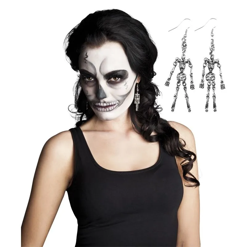 Jourdefete Boucle D'Oreilles Pendantes Squelette 1 Jourdefete Boucle D'Oreilles Pendantes Squelette