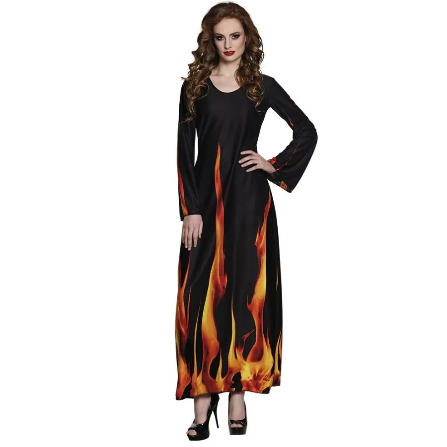 Jourdefete Déguisement Femme - Robe Inferno - Taille Au Choix