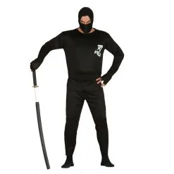 Jourdefete Déguisement De Ninja Noir Homme - Taille Unique