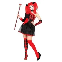 Jourdefete Arlequin Démoniaque Femme - Taille Au Choix