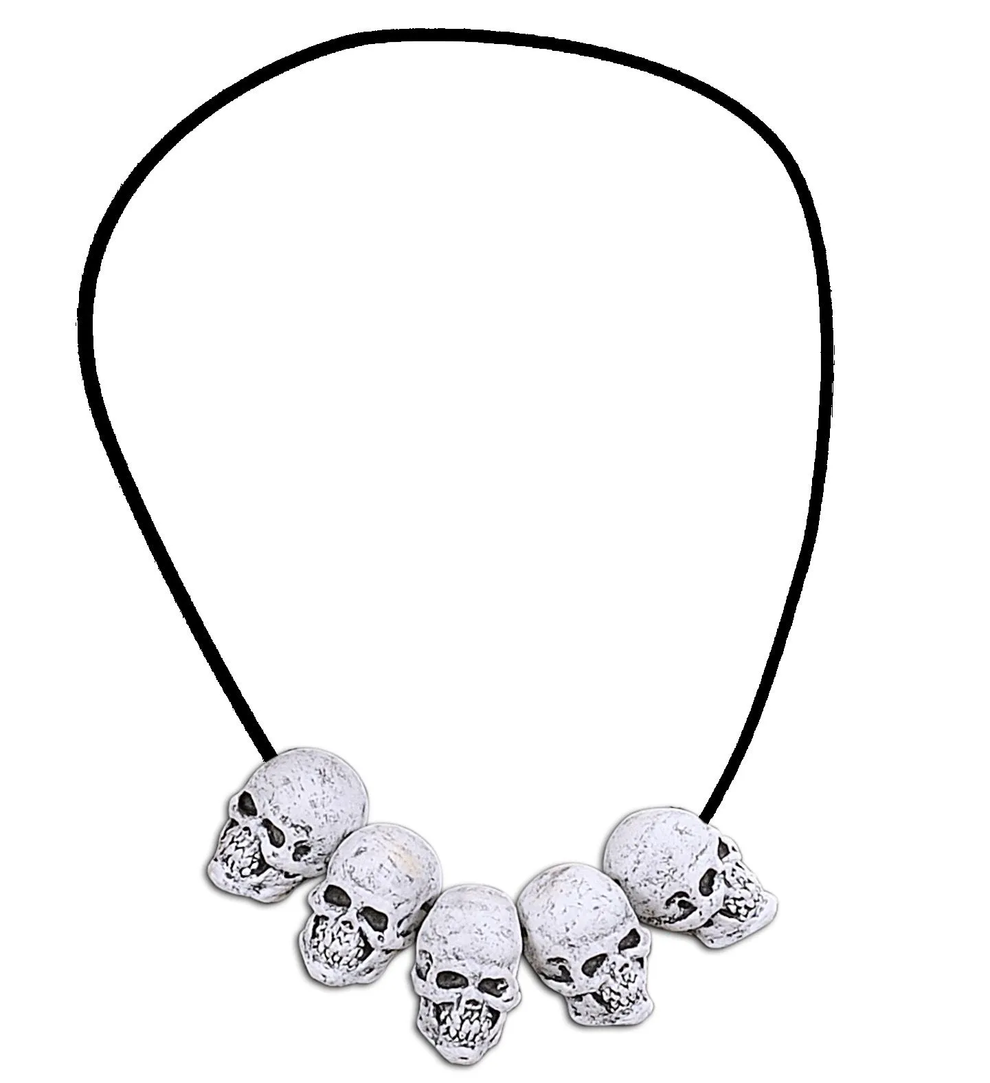 Jourdefete Accessoire De Déguisement Collier 5 Têtes De Mort 1 Jourdefete Accessoire De Déguisement Collier 5 Têtes De Mort