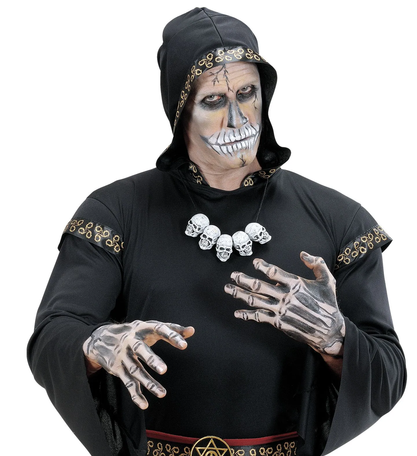 Jourdefete Accessoire De Déguisement Collier 5 Têtes De Mort 2 Jourdefete Accessoire De Déguisement Collier 5 Têtes De Mort – Image 2