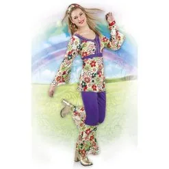 Jourdefete Costume Hippie Pour Femme - Taille Unique