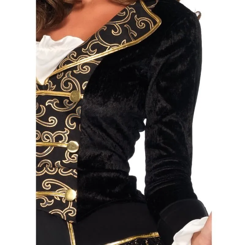 Jourdefete Déguisement Femme - Capitaine Des Pirates Luxe Avec Chapeau - Taille Au Choix 2 Jourdefete Déguisement Femme - Capitaine Des Pirates Luxe Avec Chapeau - Taille Au Choix – Image 2