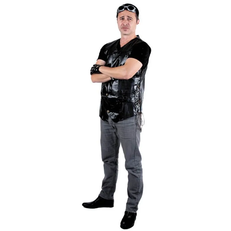 Jourdefete Gilet Biker Homme - Taille Unique 1 Jourdefete Gilet Biker Homme - Taille Unique