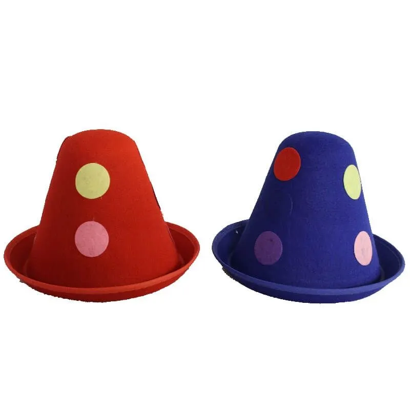 Jourdefete Chapeau De Clown - Bleu Ou Rouge Au Choix 1 Jourdefete Chapeau De Clown - Bleu Ou Rouge Au Choix