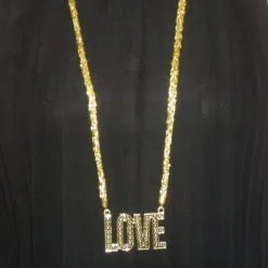 Jourdefete Collier Hippie Love Imitation Or