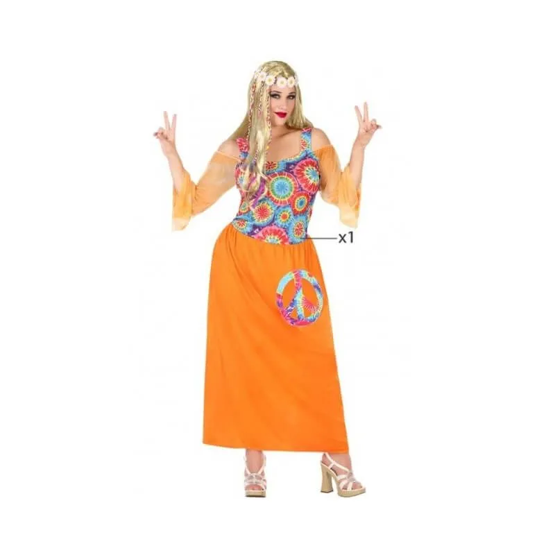 Jourdefete Déguisement Hippie - Robe Longue - Femme - XXL 1 Jourdefete Déguisement Hippie - Robe Longue - Femme - XXL