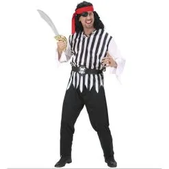 Jourdefete Déguisement Pirate Rayé Pour Homme