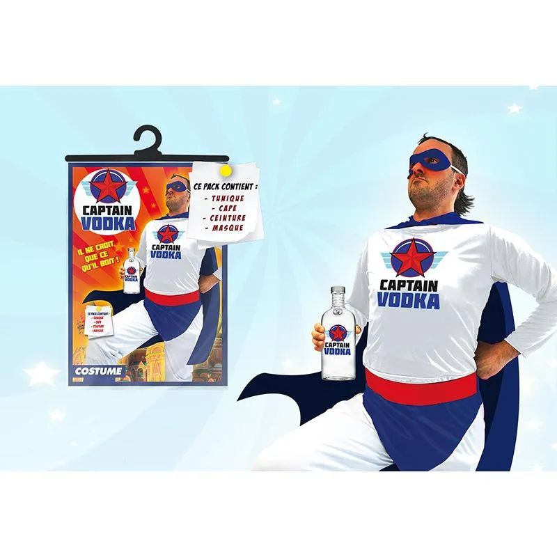 Jourdefete Costume "Captain Vodka" - Taille Unique 1 Jourdefete Costume "Captain Vodka" - Taille Unique