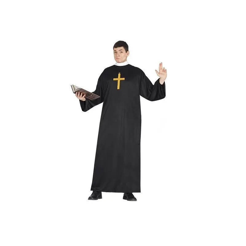 Jourdefete Déguisement De Curé - Taille Au Choix 1 Jourdefete Déguisement De Curé - Taille Au Choix