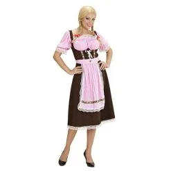 Jourdefete Déguisement De Femme - Bavaroise - Rose - Oktoberfest - Taille Au Choix