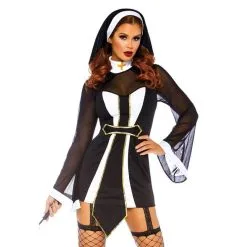Jourdefete Déguisement De Femme - Religieuse Sexy - Taille Au Choix