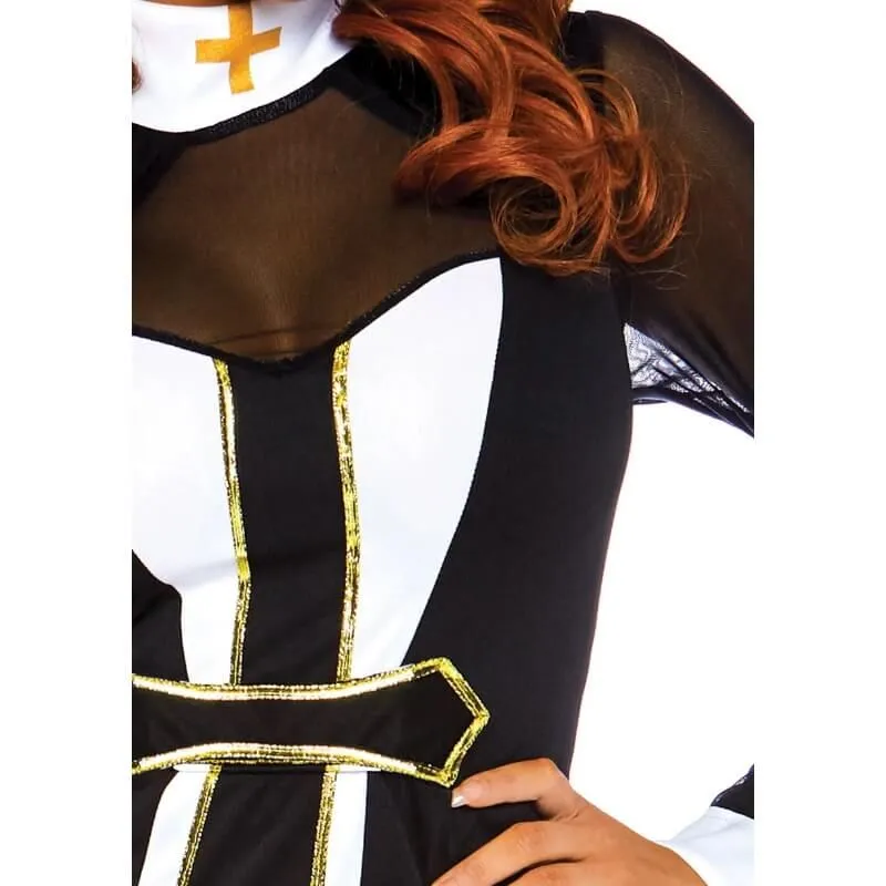 Jourdefete Déguisement De Femme - Religieuse Sexy - Taille Au Choix 3 Jourdefete Déguisement De Femme - Religieuse Sexy - Taille Au Choix – Image 3