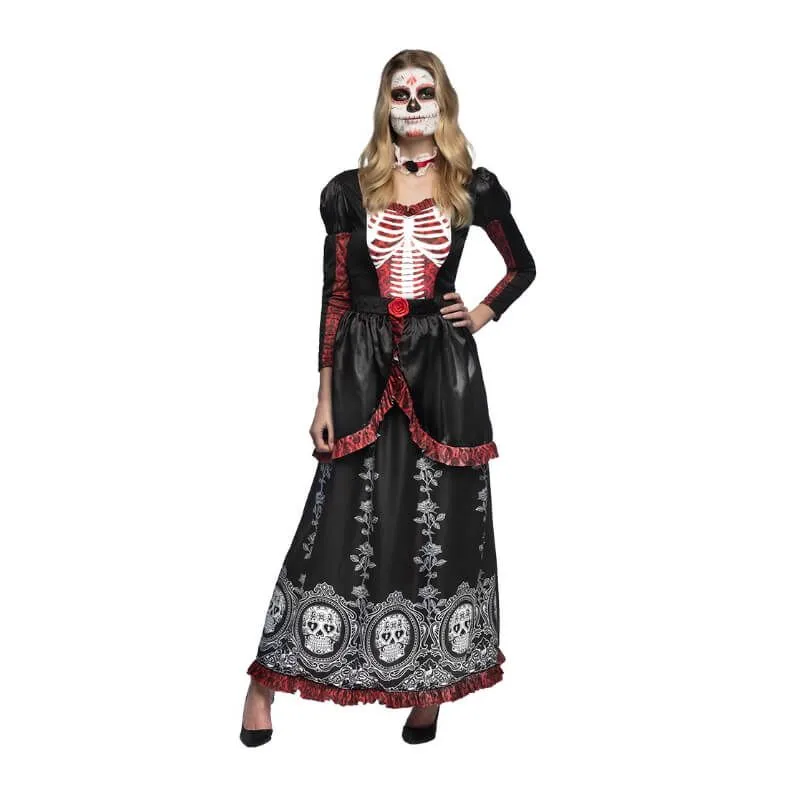 Jourdefete Déguisement Femme Adriana - Day Of The Dead - Taille Au Choix 1 Jourdefete Déguisement Femme Adriana - Day Of The Dead - Taille Au Choix