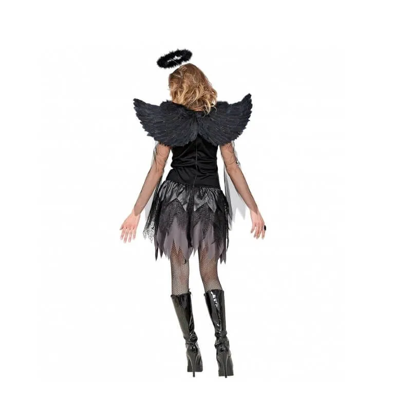 Jourdefete Déguisement Femme Ange Sombre - Taille Au Choix 2 Jourdefete Déguisement Femme Ange Sombre - Taille Au Choix – Image 2