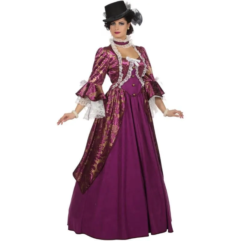 Jourdefete Déguisement Femme - Robe De Marquise - Violet - Taille Au Choix 1 Jourdefete Déguisement Femme - Robe De Marquise - Violet - Taille Au Choix