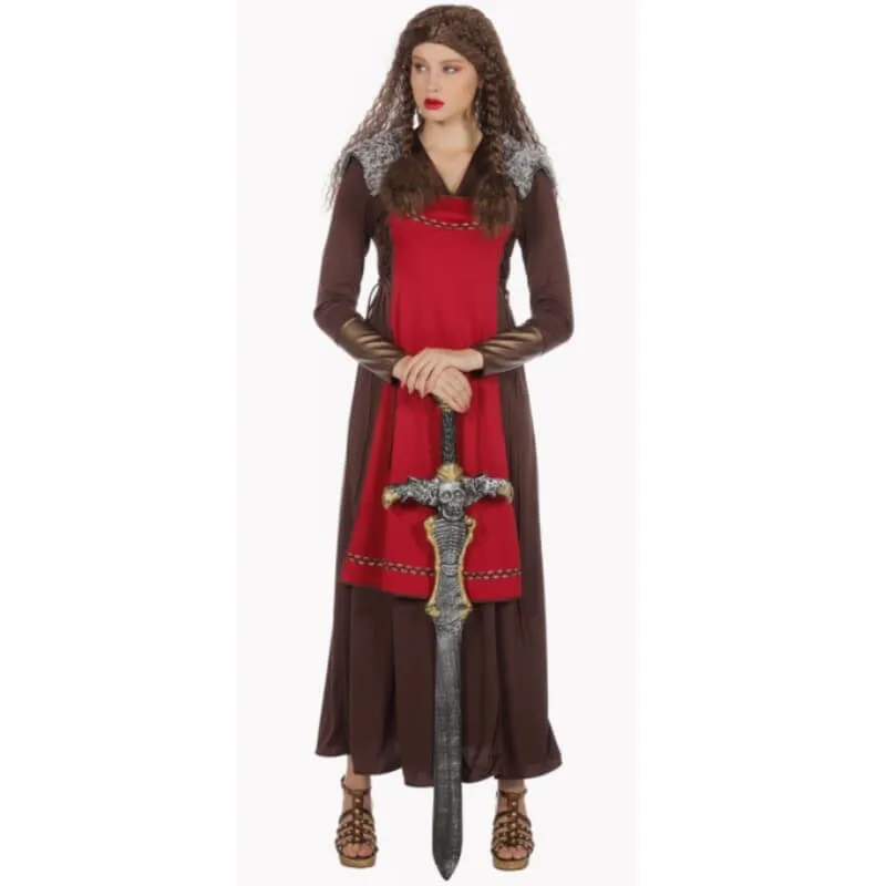 Jourdefete Déguisement Femme - Robe Viking - Taille Au Choix 1 Jourdefete Déguisement Femme - Robe Viking - Taille Au Choix