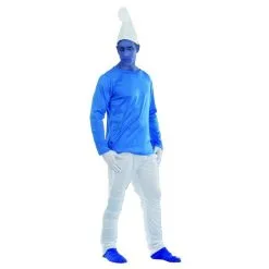 Jourdefete Déguisement Homme Bonhomme Bleu - Taille Au Choix