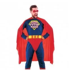 Jourdefete Costume Homme Super Futur Marié - EVG - Taille Unique
