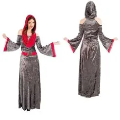 Jourdefete Déguisement Prêtresse Grise Femme - Taille Au Choix