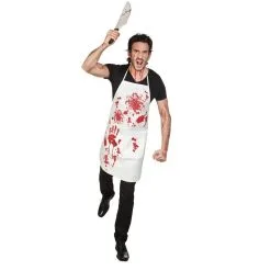 Jourdefete Tablier De Boucher Sanglant - Taille Unique
