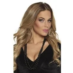 Jourdefete Set 2 Colliers De Perles Noir