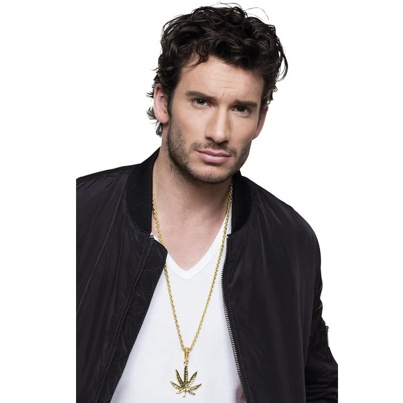 Jourdefete Collier Feuille De Cannabis Doré 1 Jourdefete Collier Feuille De Cannabis Doré