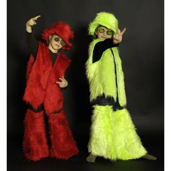 Jourdefete Accessoire De Déguisement Pattes D'Eph' - Peluche Rouge 1 Jourdefete Accessoire De Déguisement Pattes D'Eph' - Peluche Rouge