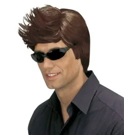 Jourdefete Perruque Brune David Beckham Homme