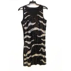 Jourdefete Déguisement Disco Robe Zébrée Luxe - Dreamiz