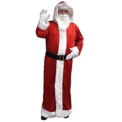 Jourdefete Manteau De Père Noël Effet Velours Avec Ceinture Pour Homme - Taille XL