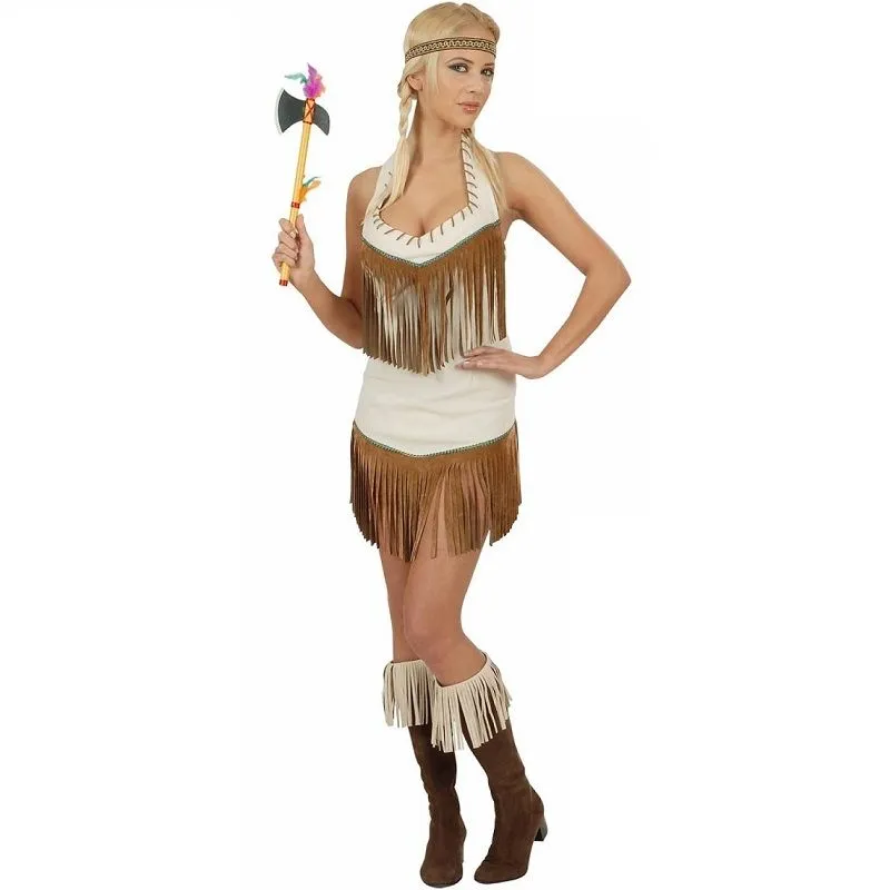 Jourdefete Déguisement D'Indienne Sexy Femme - Taille Au Choix 1 Jourdefete Déguisement D'Indienne Sexy Femme - Taille Au Choix