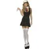 Jourdefete Déguisement Ecolière Robe Noire Sexy Femme